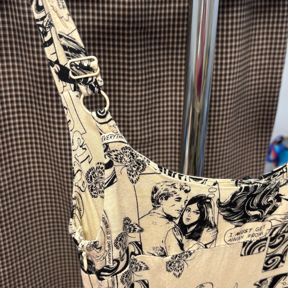 Urban Outfitters Comic Strip Spaghetti Strap Slit Dress, XS - Picture 3 of 13